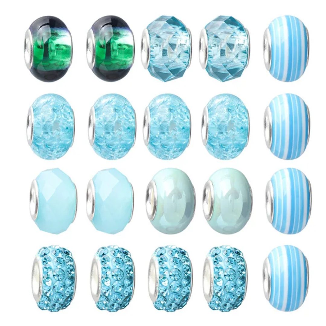 DENIZ 66 Parça DIY Kolye Bileklik Seti (Mavi)