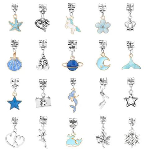 DENIZ 66 Parça DIY Kolye Bileklik Seti (Mavi)