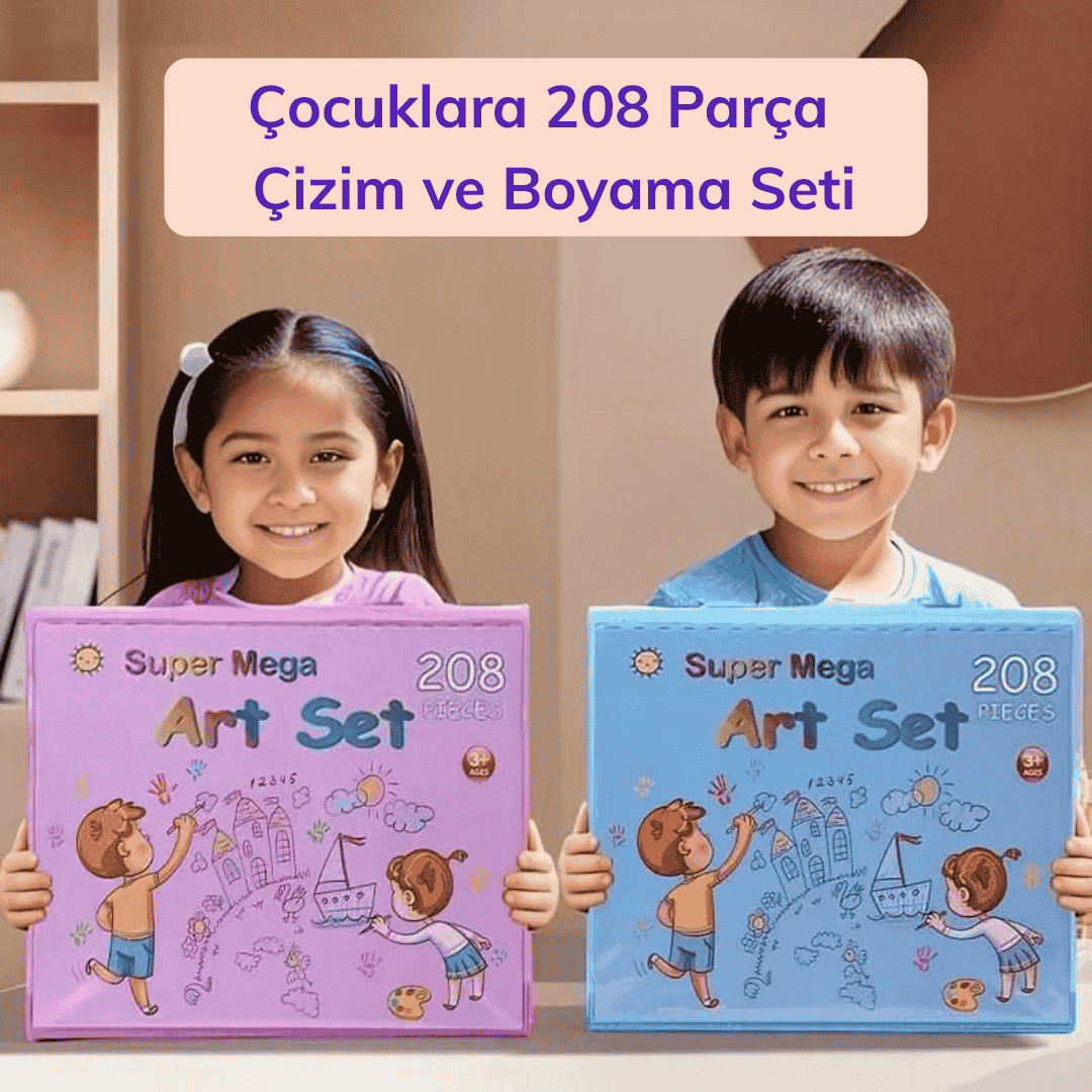 Şovaleli Mega Çizim Seti 208 Parça