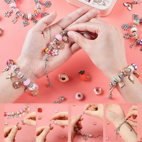 DENIZ 66 Parça DIY Kolye Bileklik Seti (Mavi)