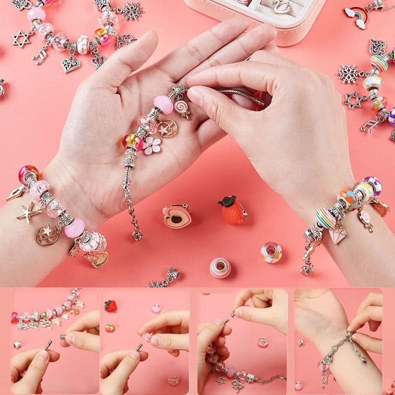 MOR 66 Parça DIY Kolye Bileklik Seti