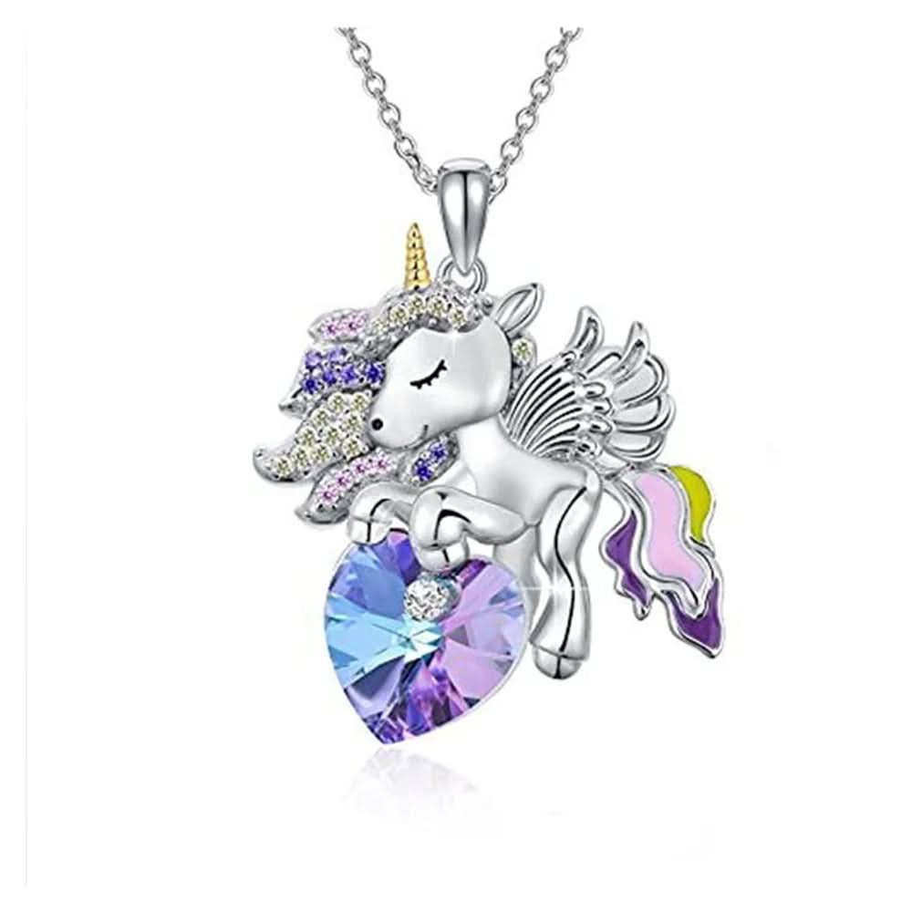 Unicorn Angel Elmaslı Kolye